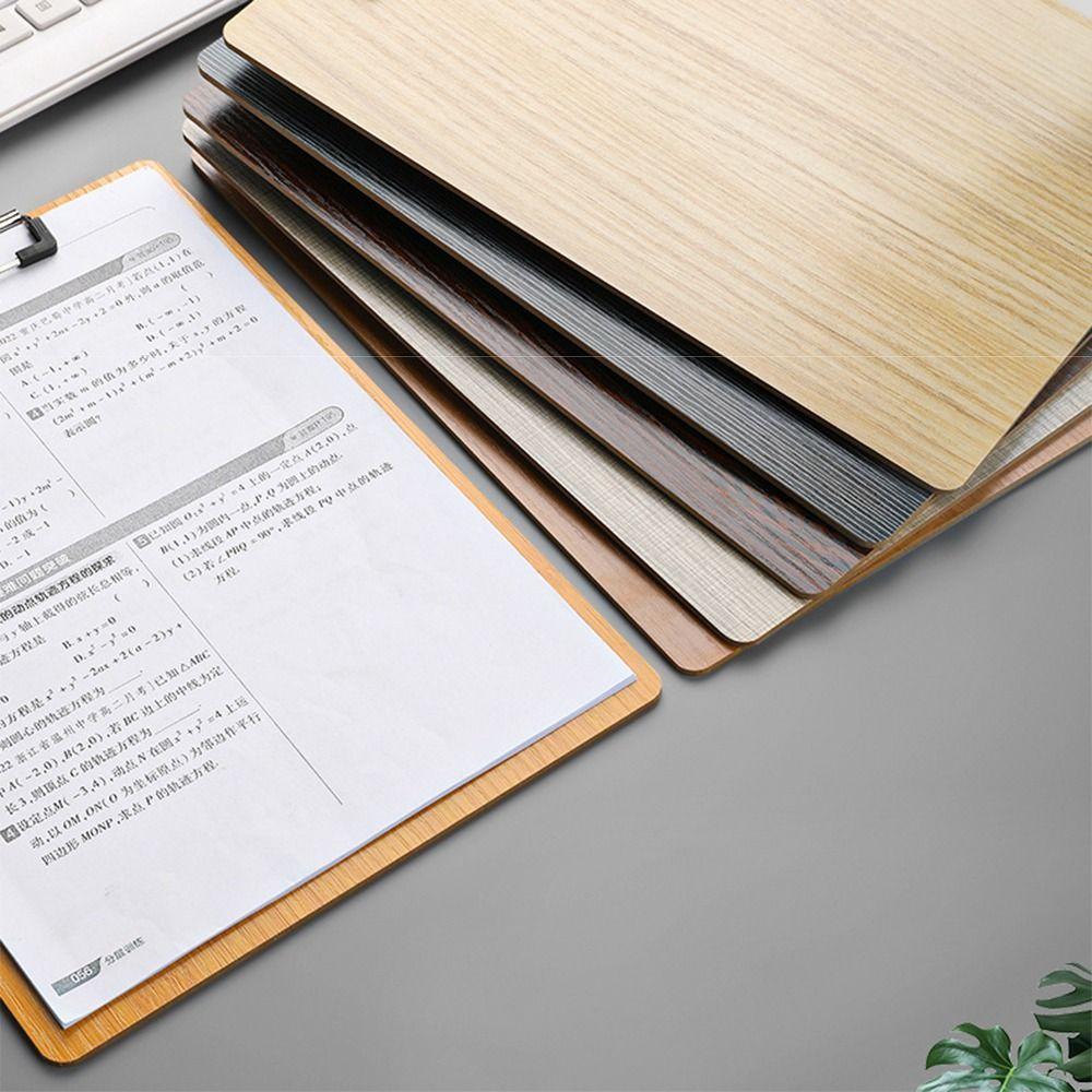 Wooden Writing Clipboard Reinforced Document Holder Portable A4 Memo Folder Stationery