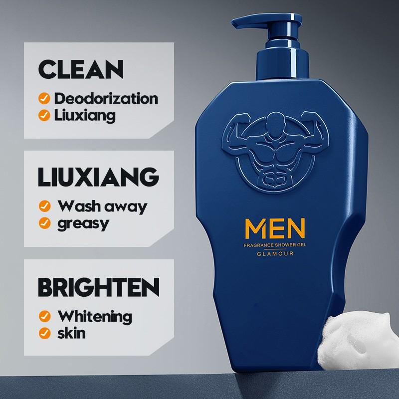 ГЕЛЬ ДЛЯ ДУША ДЛЯ МУЖЧИН GLAMOUR Мужской гель для душа Густая пена Очищающий гель для душа для тела (жидкость 500мл)