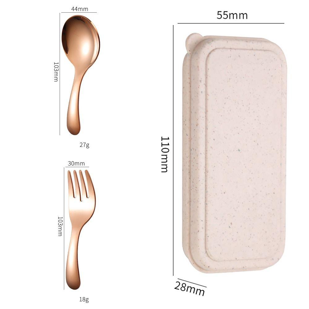 Набор ложек и вилок из нержавеющей стали 304, инструмент для десертов и фруктов, кухонные принадлежности для детей, студентов, офиса