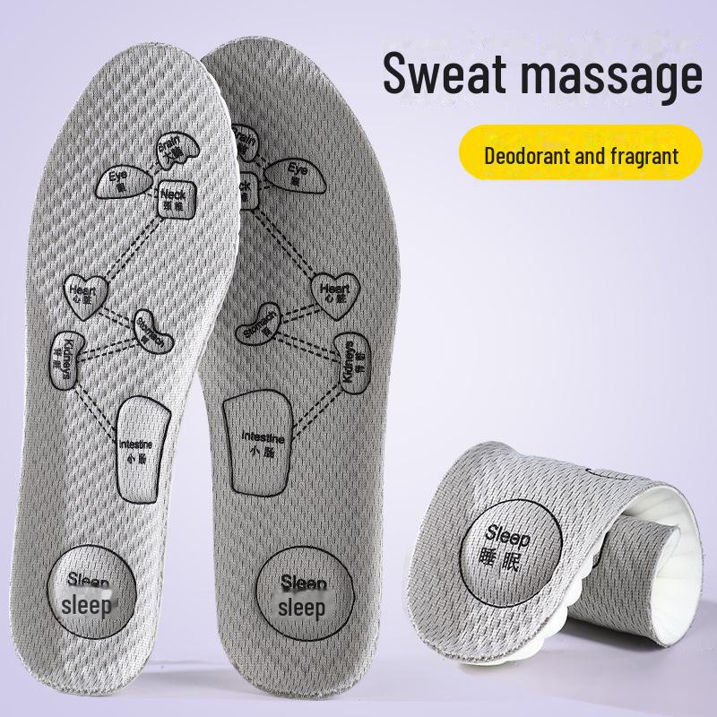 Антибактериальная лавандовая стелька: Дышащая, амортизирующая, впитывающая пот, утолщенная мягкая подошва для спорта и отдыха