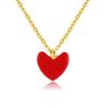 Little Red Heart Necklace Women's Clavicle Chain Temperament Love Pendant Trendy Simple Neck Chain