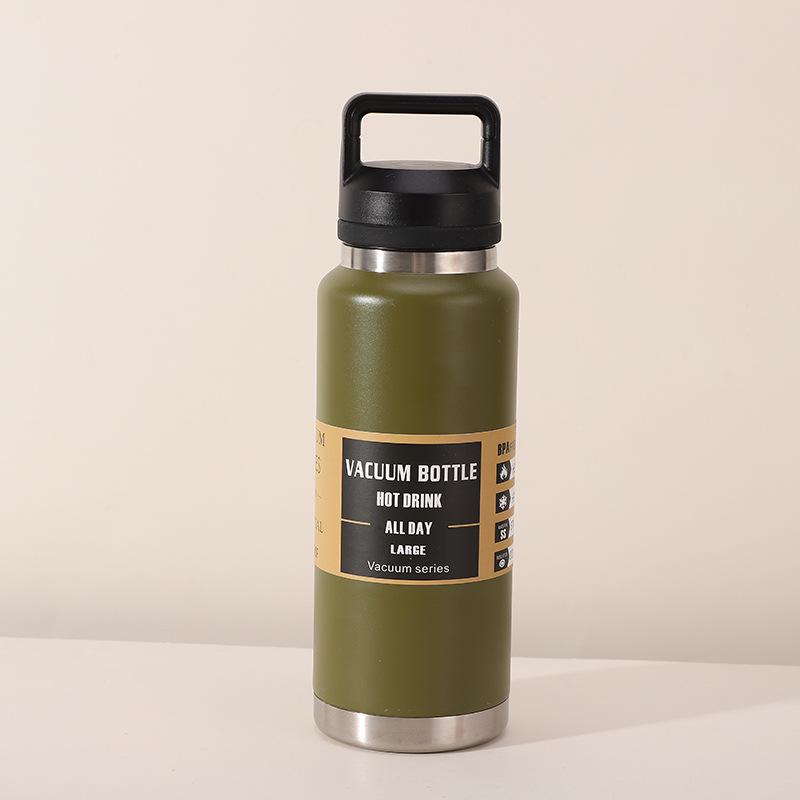 Спортивная бутылка для воды Stanley из нержавеющей стали 304 с двойной крышкой и вакуумной изоляцией