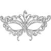 Masquerade Mask for Women-Women Luxury Rhinestone Elegant Butterfly Design Blindfold for Ball Party silver