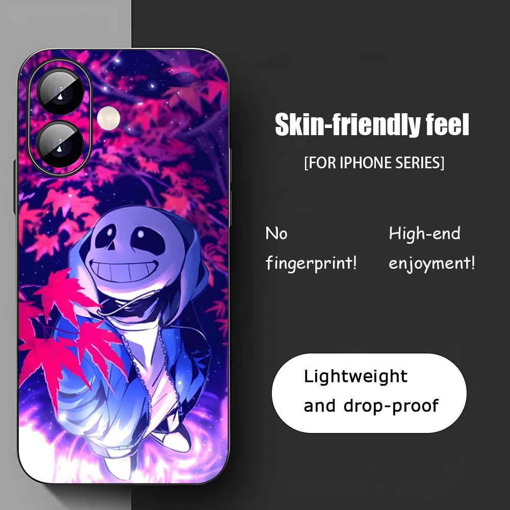 Популярная Пиксельная Игра Undertale Чехол для Телефона Для iPhone 16 15 14 13 12 11 X XR XS 8 Plus Mini Pro Max Мягкий черный Ударопрочный Чехол