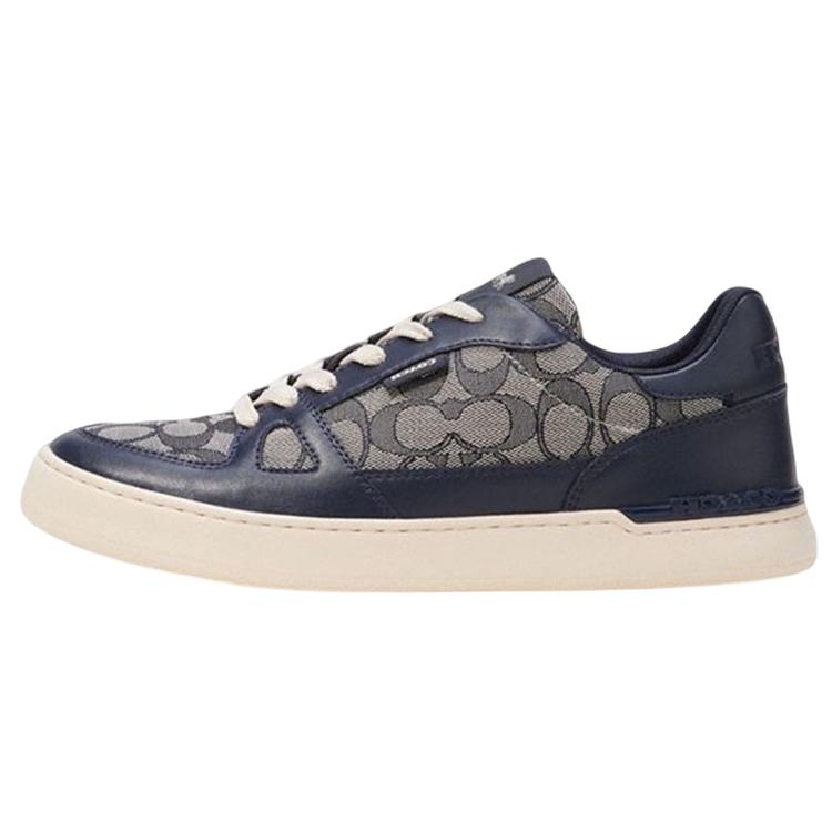 COACH Clip Stylish Skateboarding Shoes Men's Blue Gray (Unisex) Skate Shoes CI079 BHP