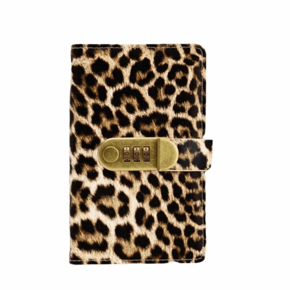 Leopard print Money Saving Binder Savings Wallet Notebook Office Stationery Supplies