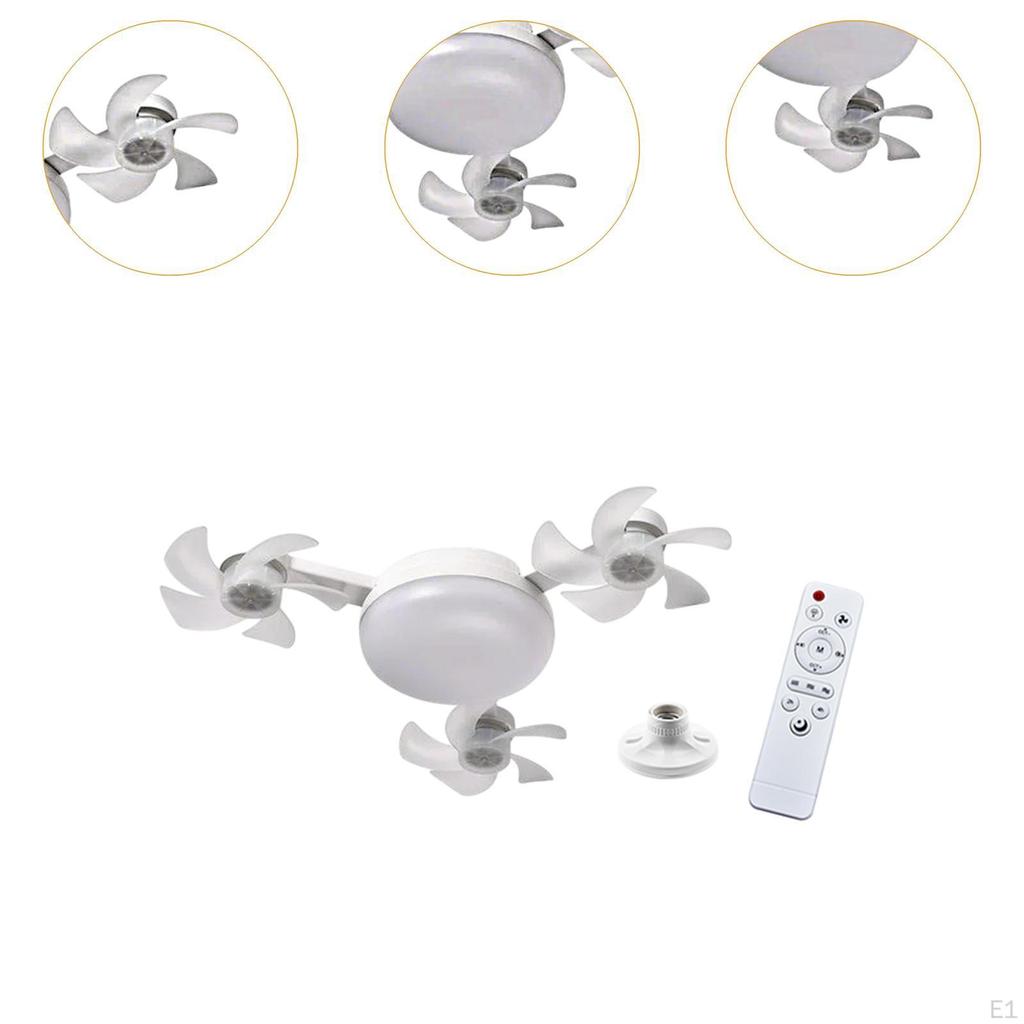 Ceiling Fan Light Dimmable Remote Control Adjustable Wind Decor Lighting Fixture Pendant Lamp