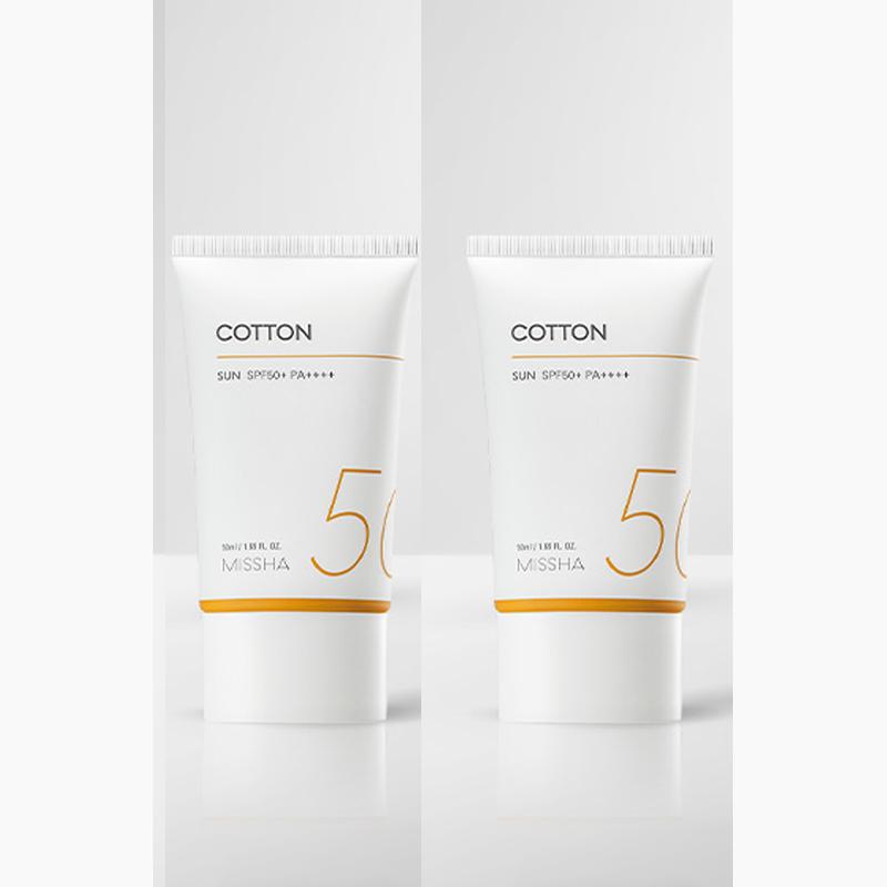 MISSHA Солнцезащитный крем Allaround Safe Block Cotton SPF50+/PA++++ с BB-кремом Missha Perfect Cover (6 вариантов)