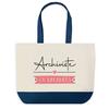 Tote Bag - PLANETEE - Archiviste En Vacances - Fond Bleu - Coton 40x45 Cm - Grand Format