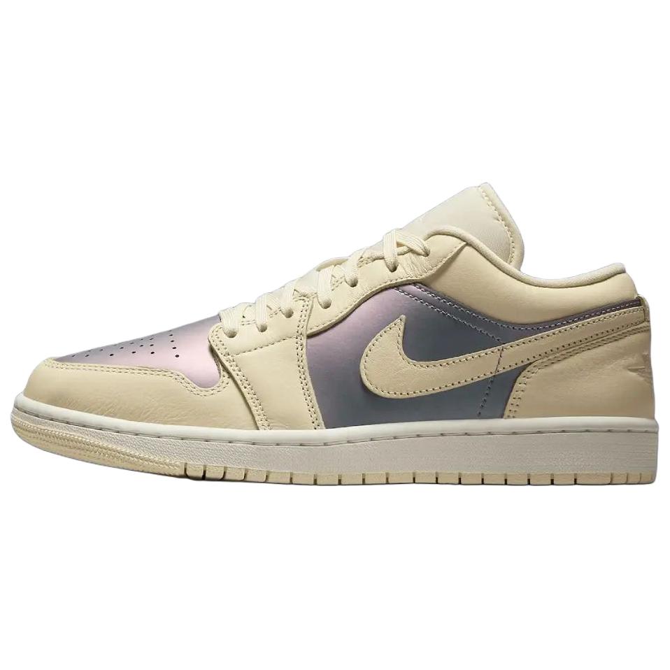 Jordan Air Jordan 1 Износостойкие Низкие Винтажные Баскетбольные Кроссовки Женские Бежевые IH4110-104