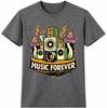 Музыкальная футболка DJ Динамик Навсегда Графическая Рейв Фестиваль Футболка
