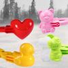 4Pcs Cute Bear Duck Dinosaur Snowball Clip Snow Clay Ball Maker Creative Snowballs Mold Snow Shovel For Kids Outdoor Sports Snow Toy