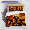 3PC Custom Name African Heritage Celebration Bedding Set Printed Bedding Set Duvet Cover Closure Includes 1 Duvet Cover & 2 Pillowcases for All Season