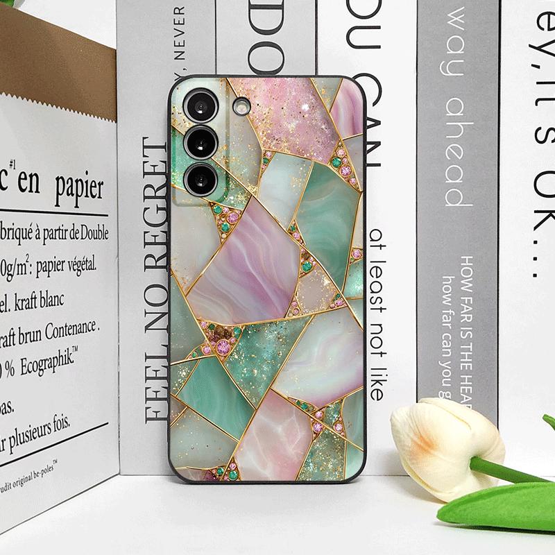 Винтажный Чехол для Телефона с Печатью Текстуры Зеленого Мрамора Art для OPPO Reno 13 12F 11 10 Pro Plus FindX5 X3 Lite X7 PRO Матовый Мягкий Чехол