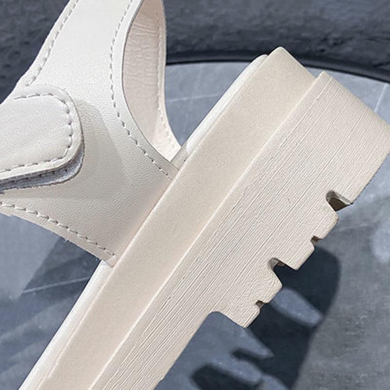 Сандалии женские летние удобные верхняя одежда из мягкой кожи Нескользящая универсальная женская обувь на плоской подошве Простая повседневная римская обувь