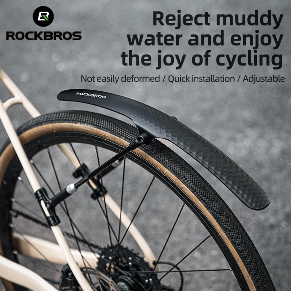 Universal bicycle mudguard, rear, front, adjustable, black