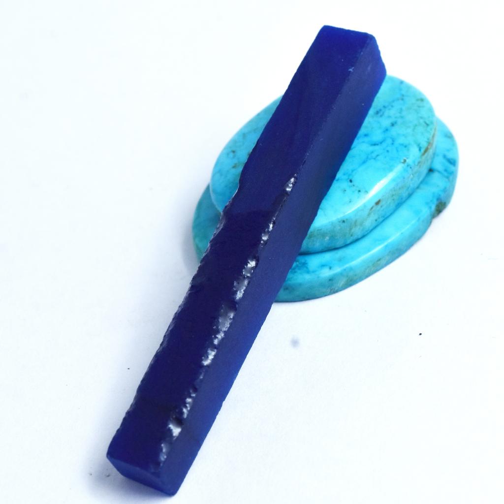 Natural Blue Sapphire Loose Gemstone Rough 43.25 ct Dyed Uncut September Birthday Birthstone