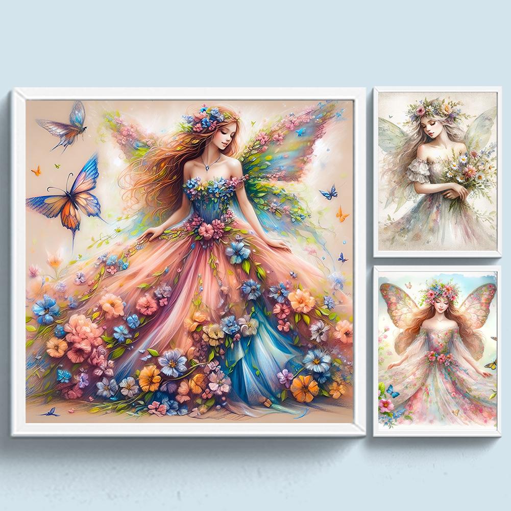 LF# Полная вышивка Эко-хлопковая нить 11CT Печатная Фея Набор для вышивки крестом Искусство
