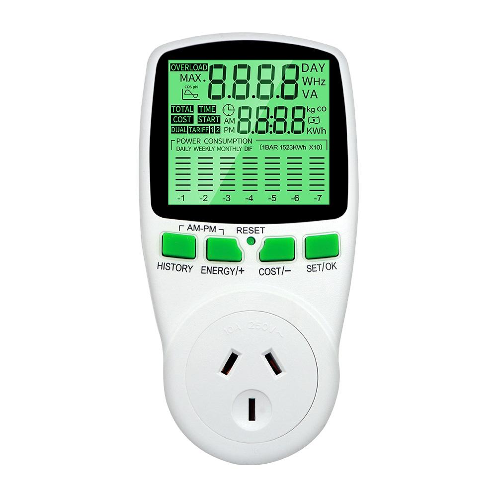 Digital Wattmeter Energy Meter Wattage Electricity Kwh Power Meter LCD Power Meter Outlet Power Analyzer Power Switch EU US UK