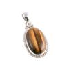 Natural Tiger's Eye Gemstone Handmade 925 Solid Silver Gift Pendant 1.50" D7N86