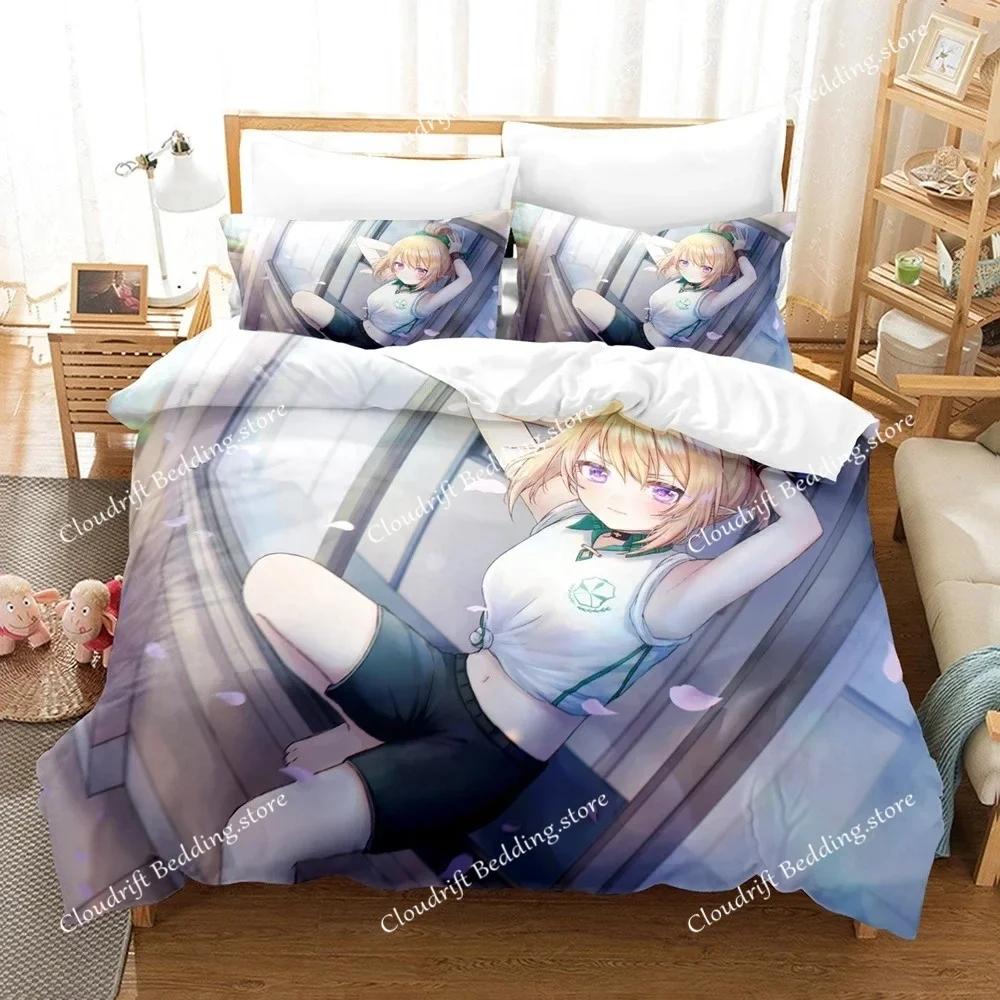Anime Princess Connect! Re Dive Bedding Set Boys Girls Twin Queen Size Duvet Cover Pillowcase Bed Kids Adult Home Textileextile0