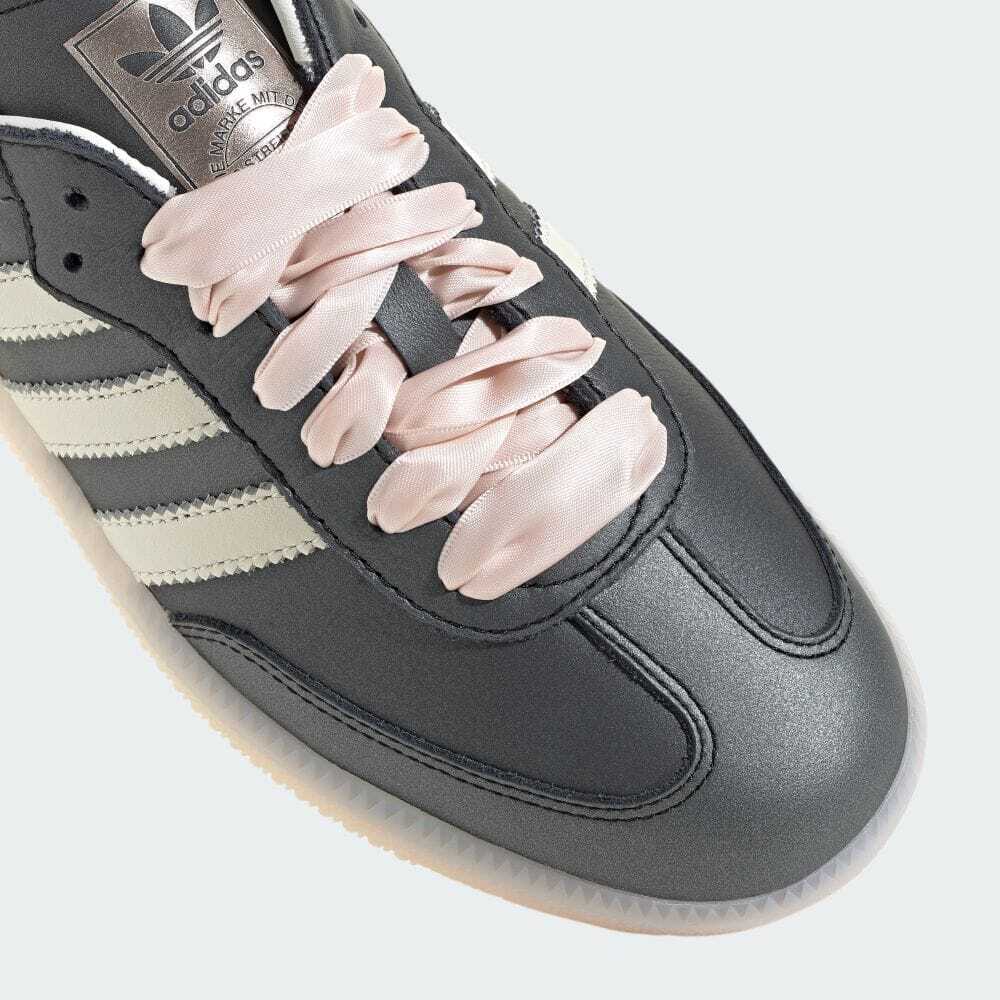 IH8047 adidas Originals Samba OG Черно-розовые шнурки-ленты (Женский)