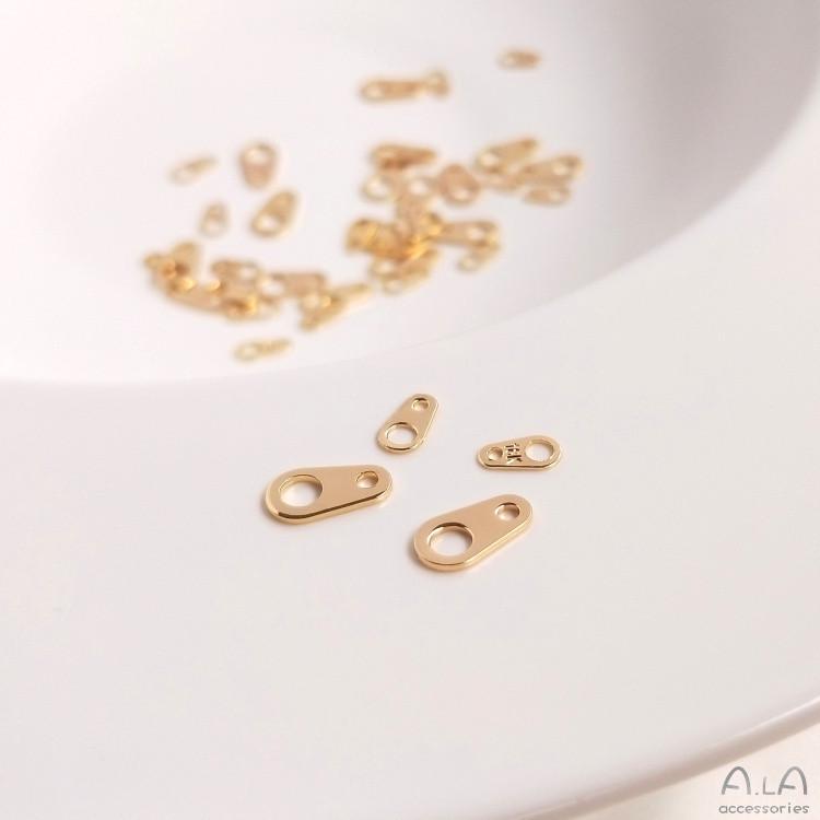 Позолоченный 14 карат, сохраняющий цвет, замок с двумя отверстиями, S-образная бирка для изготовления браслетов и ювелирных изделий своими руками