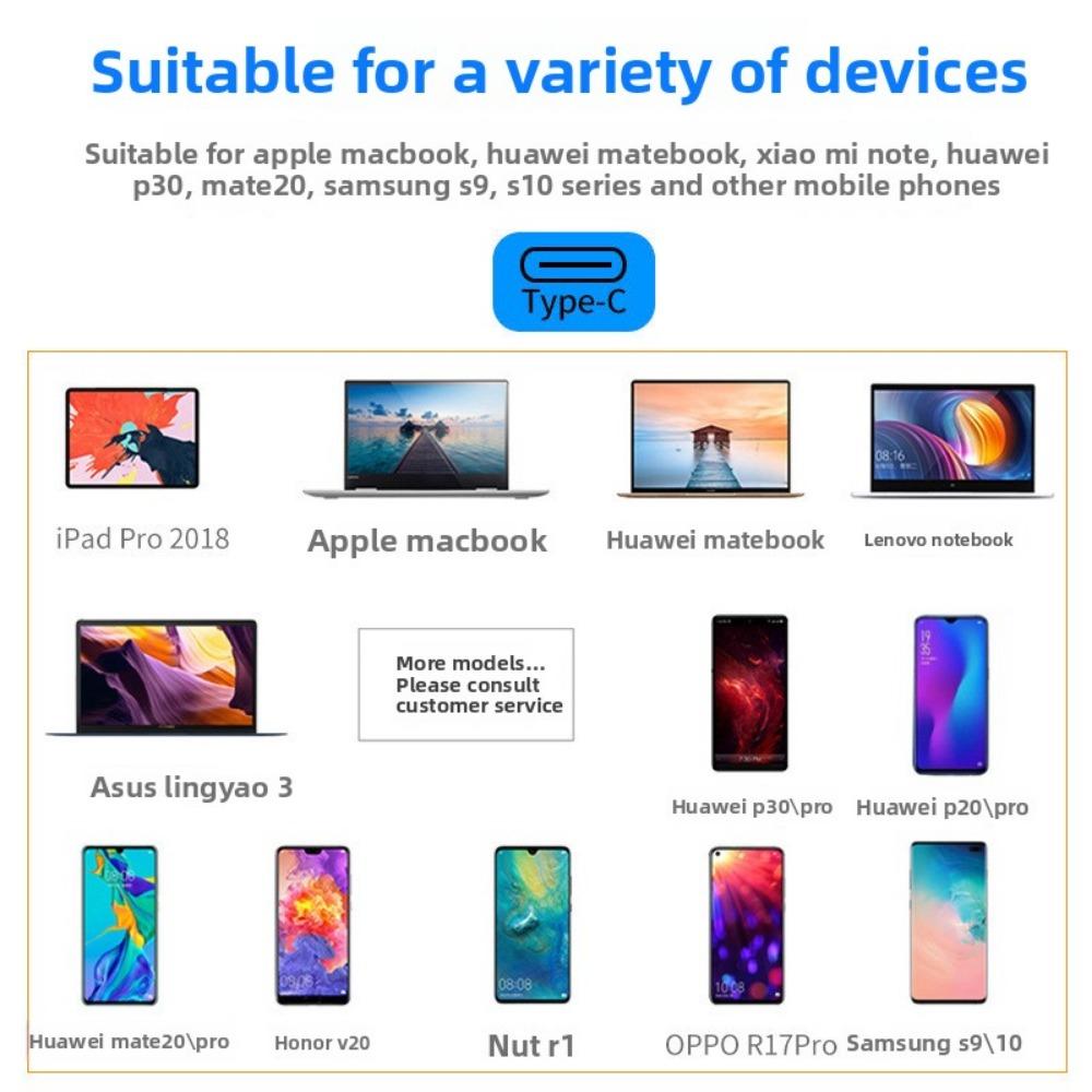 Адаптер-хаб с тройным док-портом Type-C на HDMI для ТВ, проектора, ноутбука с расширением 3 в 1