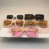 Chic Square Frame Women's Sunglasses - European & American Fashion, UV Protection, Large Frame