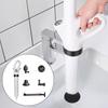Toilet High Air Pressure Inflator Plunger Pump Kits Tool Pneumatic Dredger with 4 Heads Detachable Toilet Plunger Clog Remover
