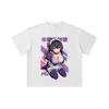 Хлопковая футболка унисекс Hensuki V1 Sayuki Print, 260 г/м², двойная пряжа, 32 счет, 100% хлопок, тяжелый хлопок
