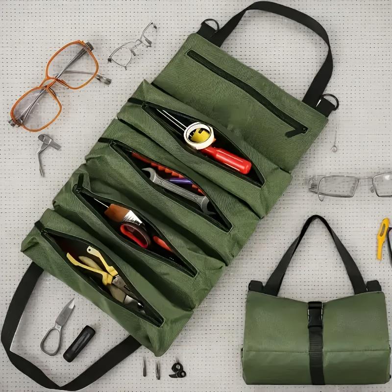 1pc Heavy-Duty Rolling Tool Kit - Multifunctional Electrician and Mechanic Storage Bag, Ideal Father's Day Gift