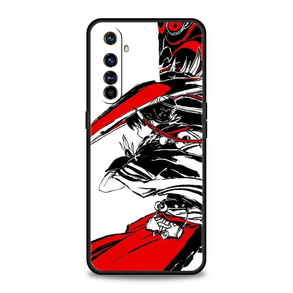 Genshin impact черный и белый для Realme 9i роскошный чехол для телефона 9 8 5G GT2 7 6 Pro Plus 8i C21 C3 C11 C25 черный силиконовый чехол