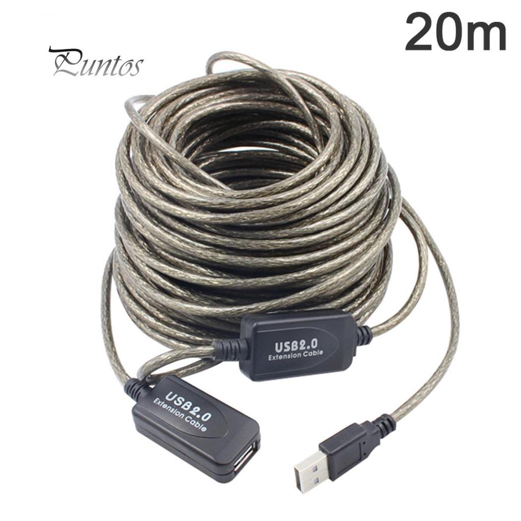 5/10/15/20m USB 2.0 Active Extension Repeater Cable Signal Booster Extended Cord