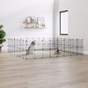 3114042 vidaXL Pet Cage with 60 Panels and Door Black 35x35 Cm