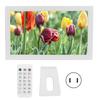 Digital Photo Frame 19in Screen White Music Clock Calendar Functions Picture Frame for Home
