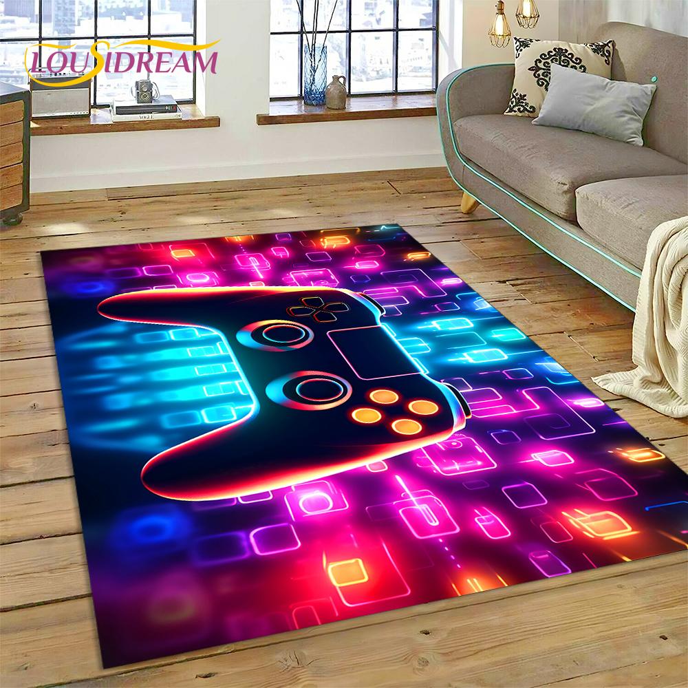 Retro GamePad Games Console Game Boy Cartoon Carpet Rug for Bedroom Living Room Home Sofa Decoration,kids Large Decor Floor Mat