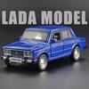 1:Масштаб 32 Модель автомобиля ЛАДА 2106 Игрушка из сплава Открывающиеся двери Звук Свет Литой металлический автомобиль Модели Винтажные коллекционные игрушки Подарки