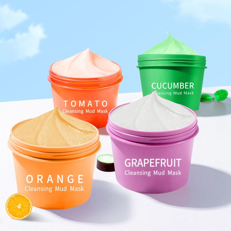 Очищающая грязевая маска, очищающая фрукты и овощи, контроль жирности, удаление черных точек, глубокая очистка пор, увлажняющая маска для лица