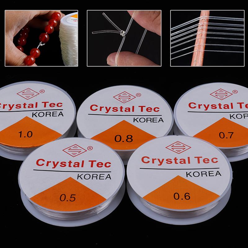 Creative Clear Stretch DIY For Bracelets Necklace Jewelry Accessories Crystal Thread Elastic Thread 0.5-1mm Hot Sale Round 1 Roll Beads String