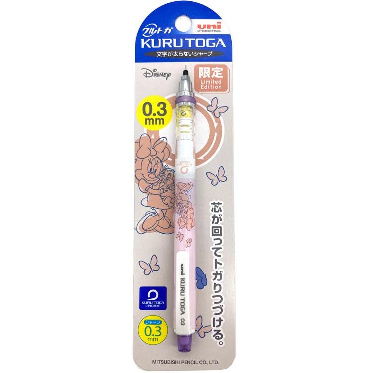 Mitsubishi Pencil Limited Edition Disney Kuru Toga Minnie Figaro 0.3mm