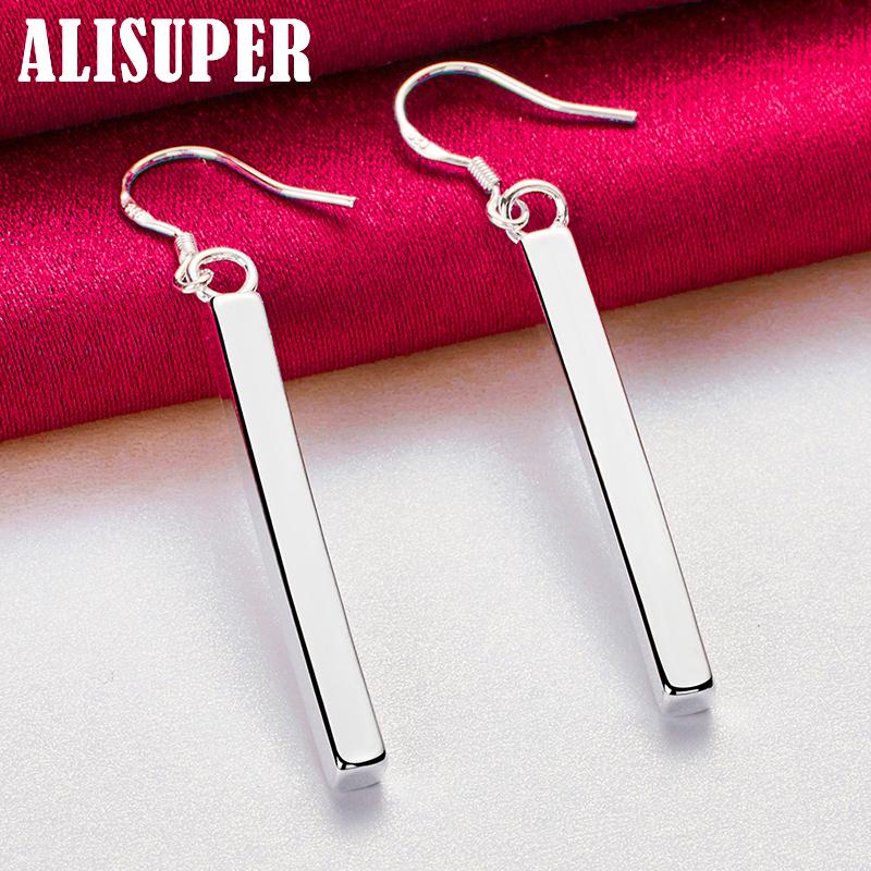 Ювелирные изделия из стерлингового серебра 925 пробы с квадратными колоннами