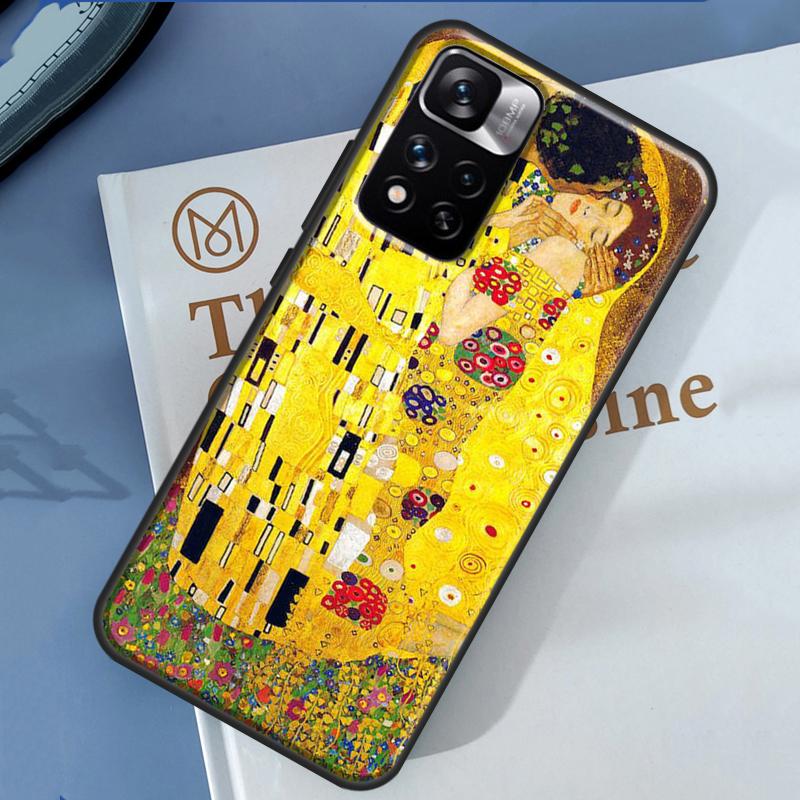 Чехол для телефона Xiaomi Redmi 13C 10C 12C 14C Redmi Note 14 13 Pro 12 11 9 10 9S 10S 11S 12S с картиной Густава Климта "Поцелуй"