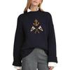 Ralph Lauren Женский вязаный джемпер с длинным рукавом и вышитым логотипом-гербом 211762022-001