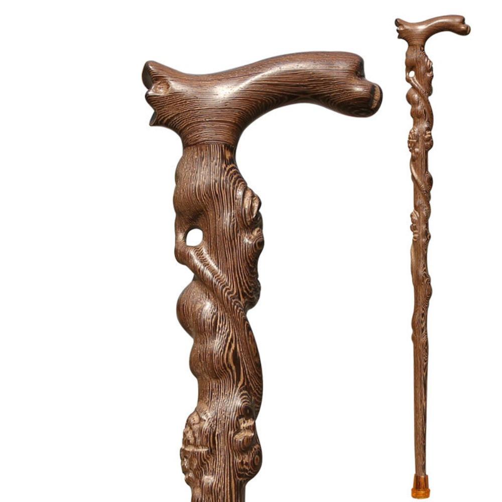 Handmade Dragon Canes Pine Carving Walking Ergonomic Stick New Wooden Walking Canes for Men Women