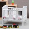 White Miniature Bed Baby Crib Baby Bed Model 1:12 Dollhouse Bedroom Furniture Decor Toy Doll House Accessories