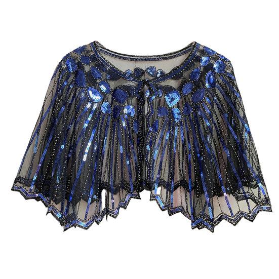 Женская шаль с блестками, прозрачная сетка, симметричное платье с круглым вырезом, тонкая женская шаль для свиданий и покупок, женская шаль