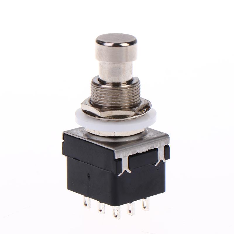 1/3Pcs Button Direct Conversion Switch 9 Pin 3PDT Latching Guitar Switch Guitar Effects Pedal Box Stomp Foot True Bypass