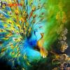 Huacan 5D Diamond Painting New Animal Peacock DIY Diamond Mosaic Sale Diamond Embroidery Peacock Home Decoration