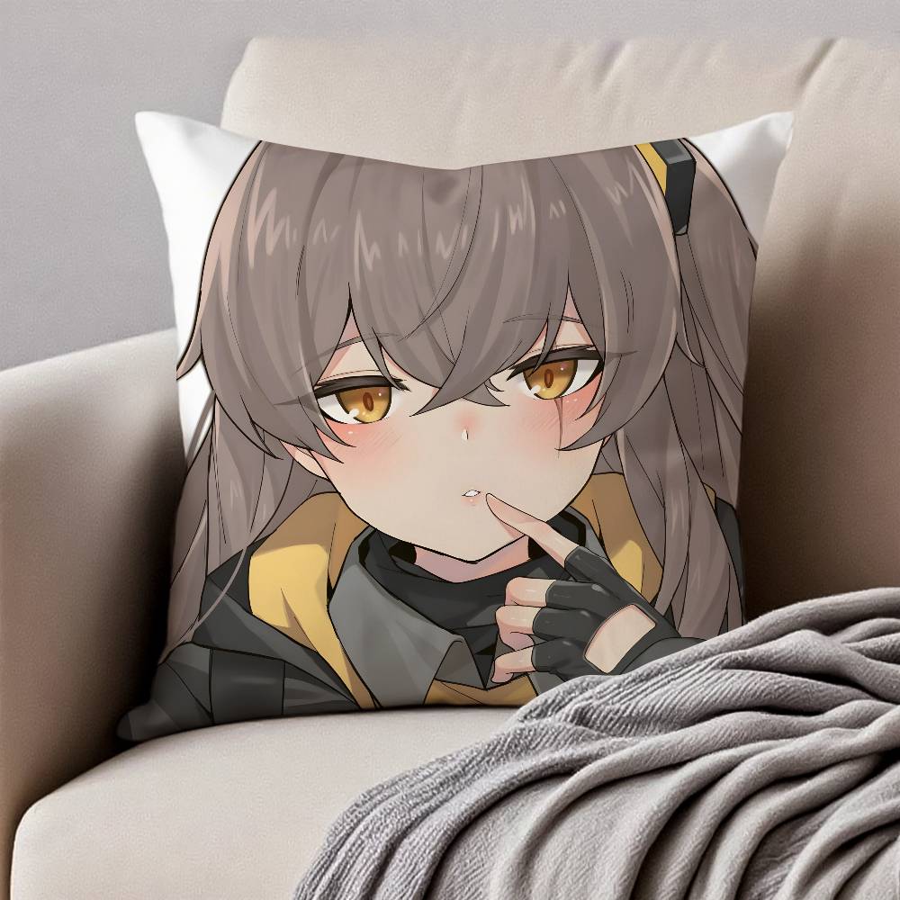Vedio G-Game G-Girls Frontline Pillow Case Anti-Dustmite Pillowcase Invisible Zipper Silky Short Plush Sofa Cushion Cover